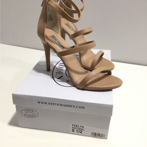 Steve Madden Tan Strappy Heels